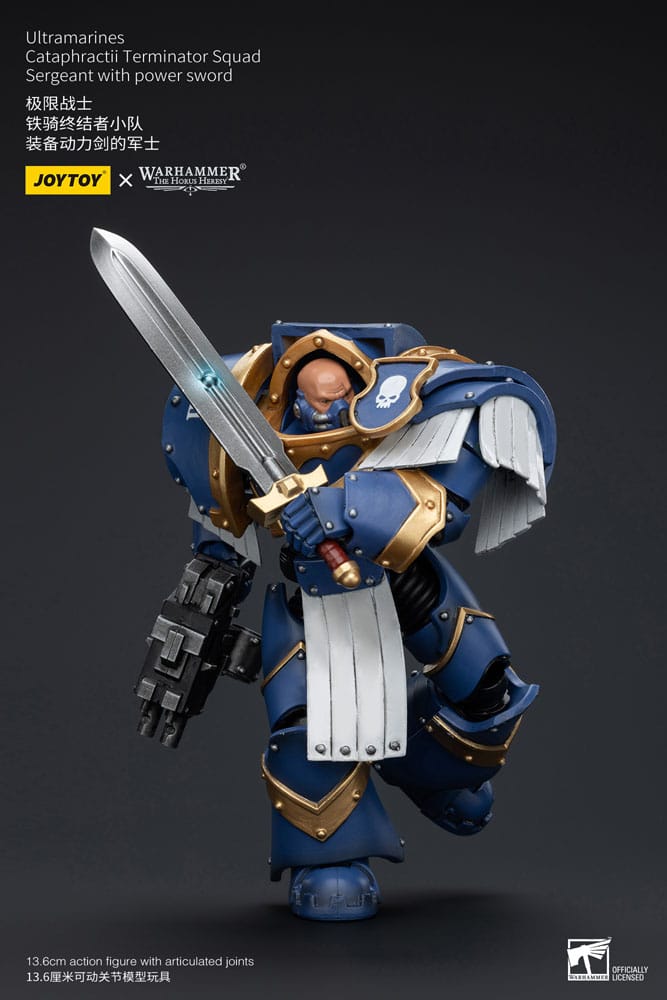 Warhammer The Horus Heresy Actionfigur 1/18 Ultramarines Cataphractii Terminator Squad Sergeant with Power Sword 14 cm