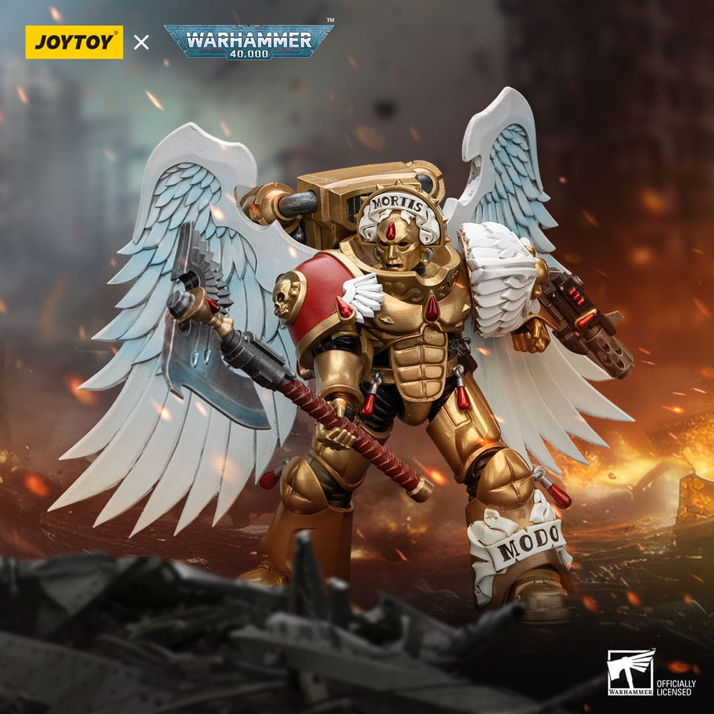 Warhammer The Horus Heresy Actionfigur 1/18 Blood Angels Sanguinary Guard with Encarmine Axe and Inferno Pistol 12 cm