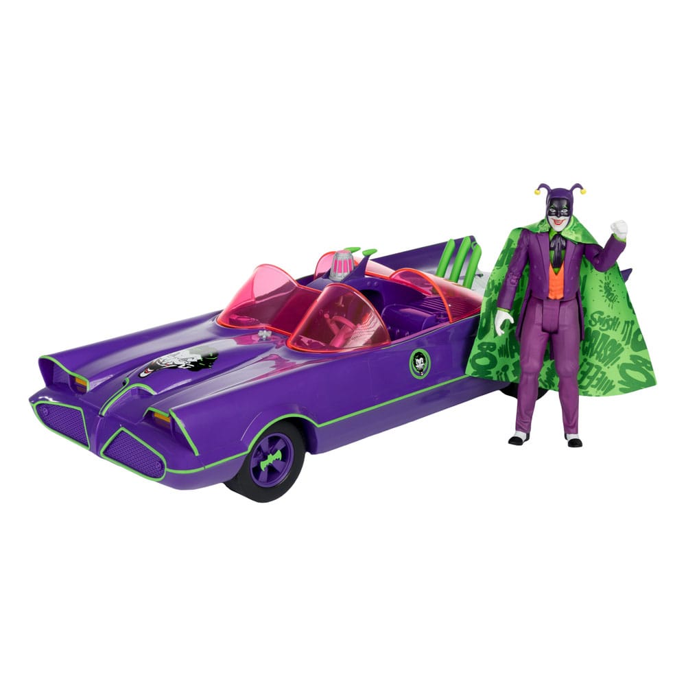 DC Retro Actionfigur und Fahrzeug Batman 66 Batmobil with Joker (Gold Label)