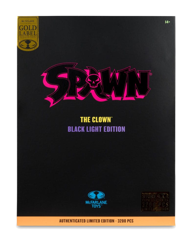 Spawn Actionfigur The Clown (Black Light Edition) (Gold Label) 30 cm