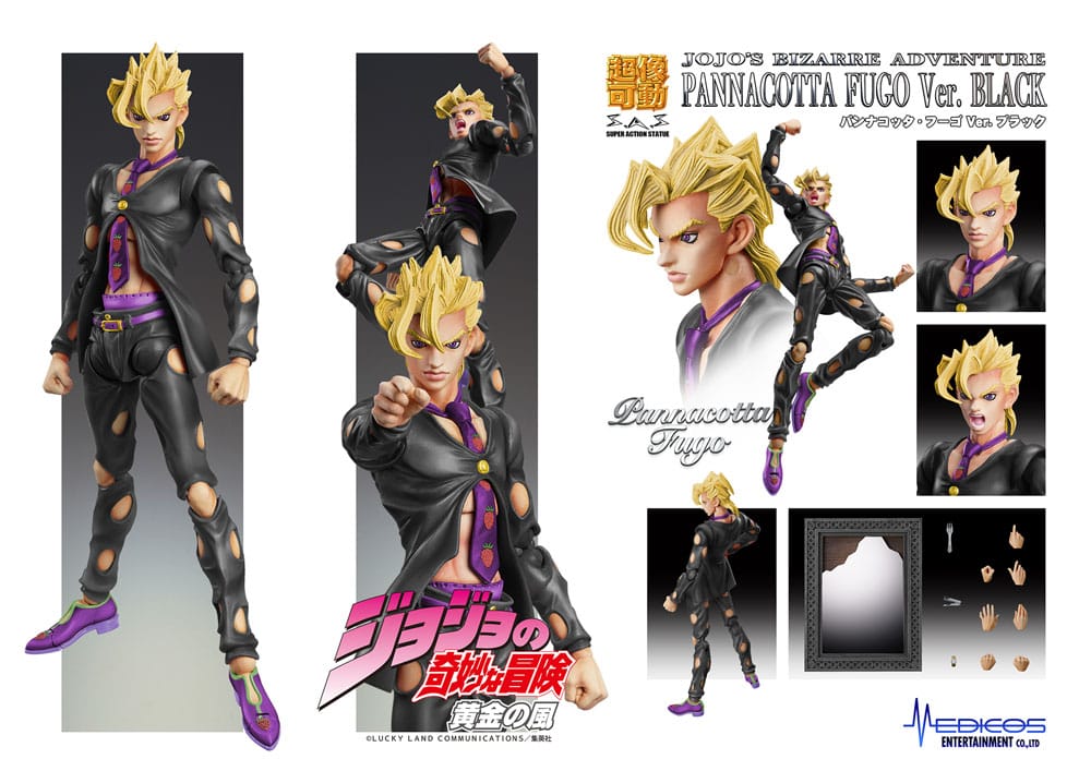 JoJo's Bizarre Adventure Part 5: Golden Wind Actionfigur Chozokado (Pannacotta Fugo Ver. Black) 15 cm