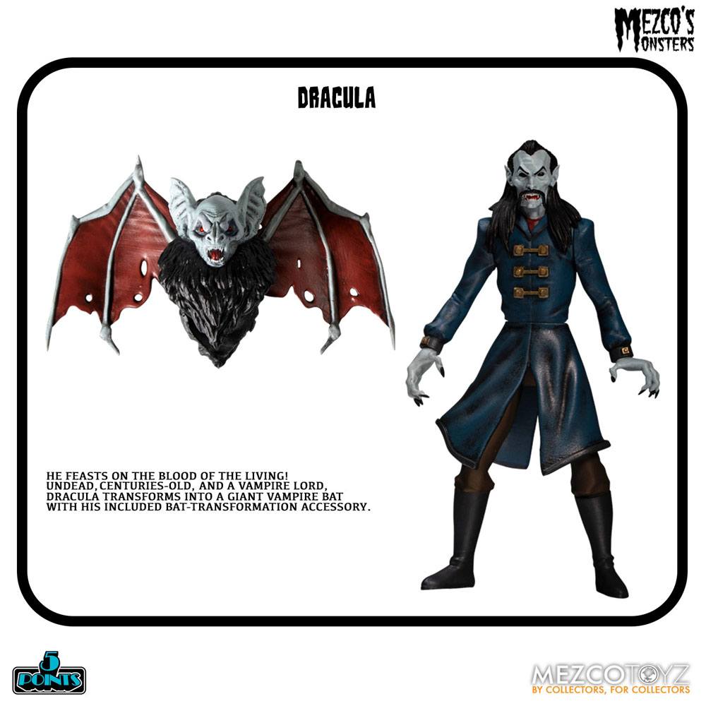 Mezco's Monsters 5 Points Actionfiguren Tower of Fear Deluxe Box Set 9 cm