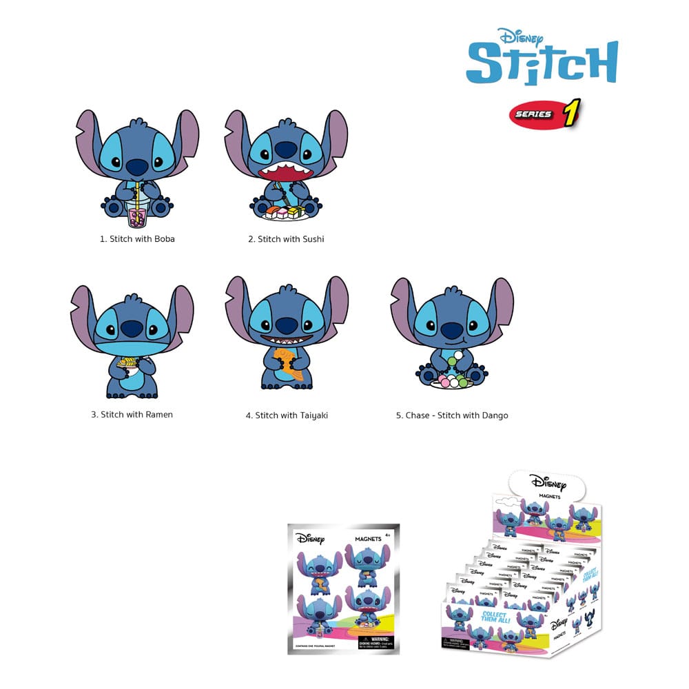 Lilo & Stitch Relief-Magnete Stitch Series 1 Display (12)