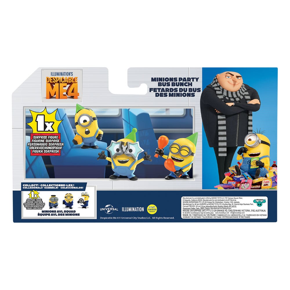 Ich - Einfach Unverbesserlich 4 Mini Figuren 4er-Pack Party Bus 5 cm