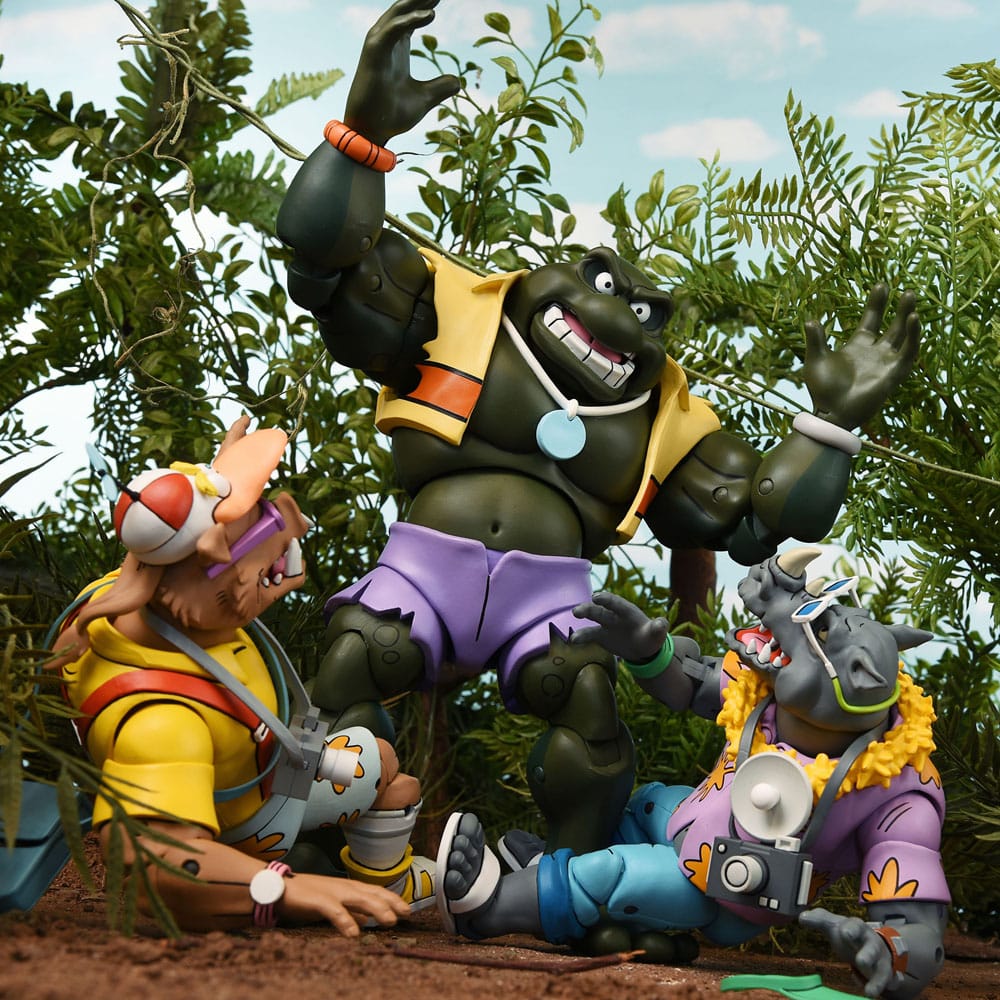 Teenage Mutant Ninja Turtles (Cartoon 1980) Actionfiguren 2er-Pack Vacation Bebop and Rocksteady 18 cm