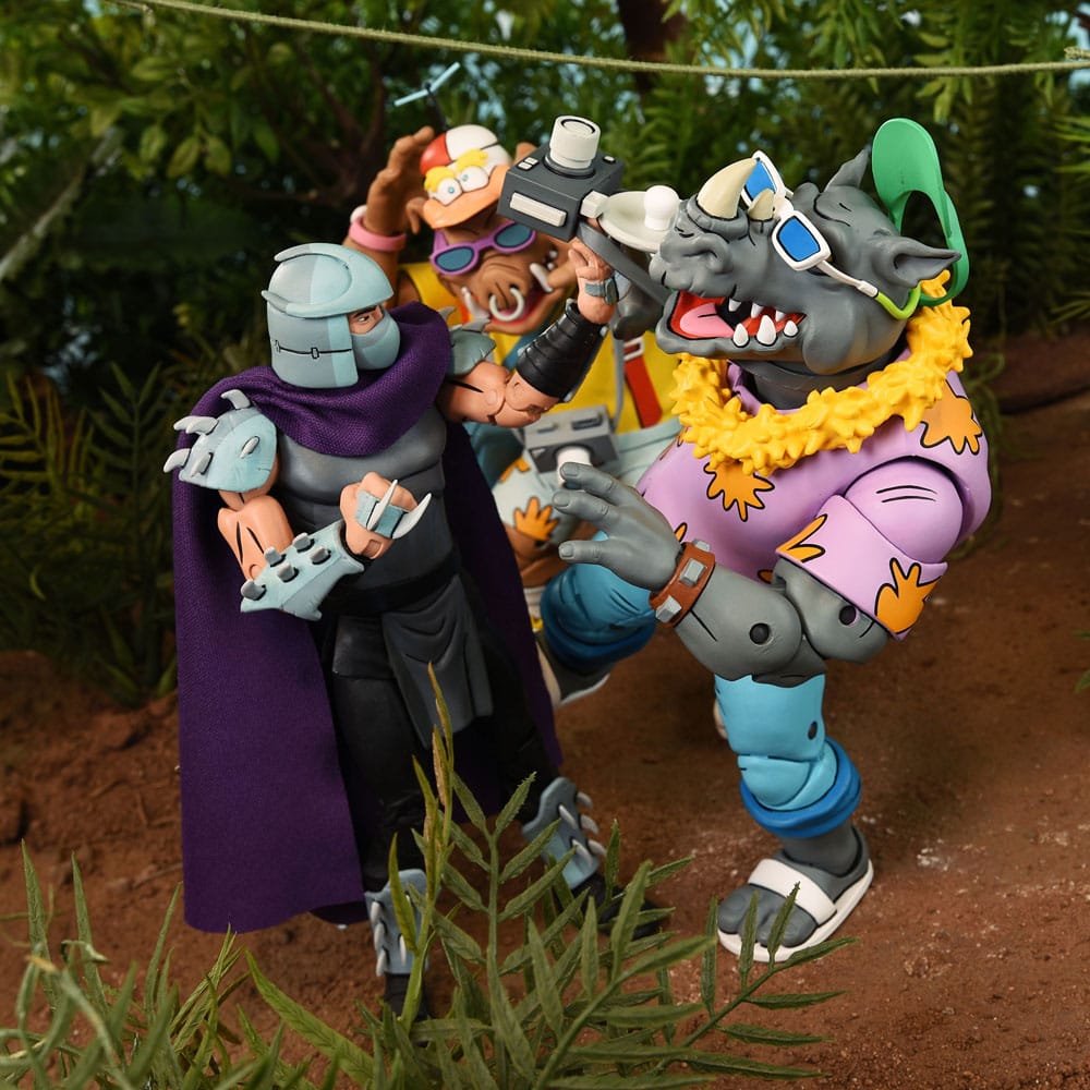 Teenage Mutant Ninja Turtles (Cartoon 1980) Actionfiguren 2er-Pack Vacation Bebop and Rocksteady 18 cm