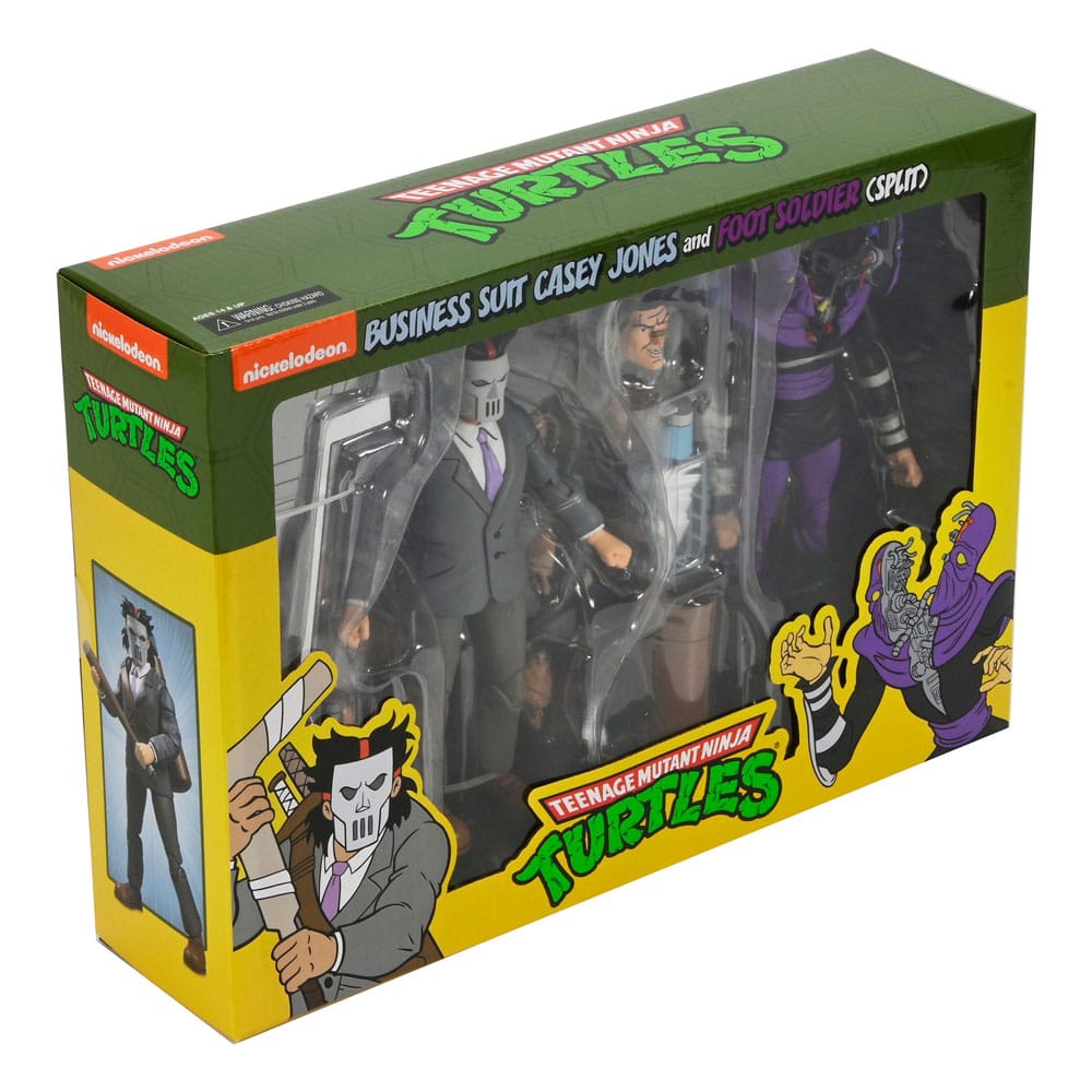Teenage Mutant Ninja Turtles (Cartoon) Actionfiguren 2er-Pack Business Suit Casey Jones & Split Foot Soldier 18 cm