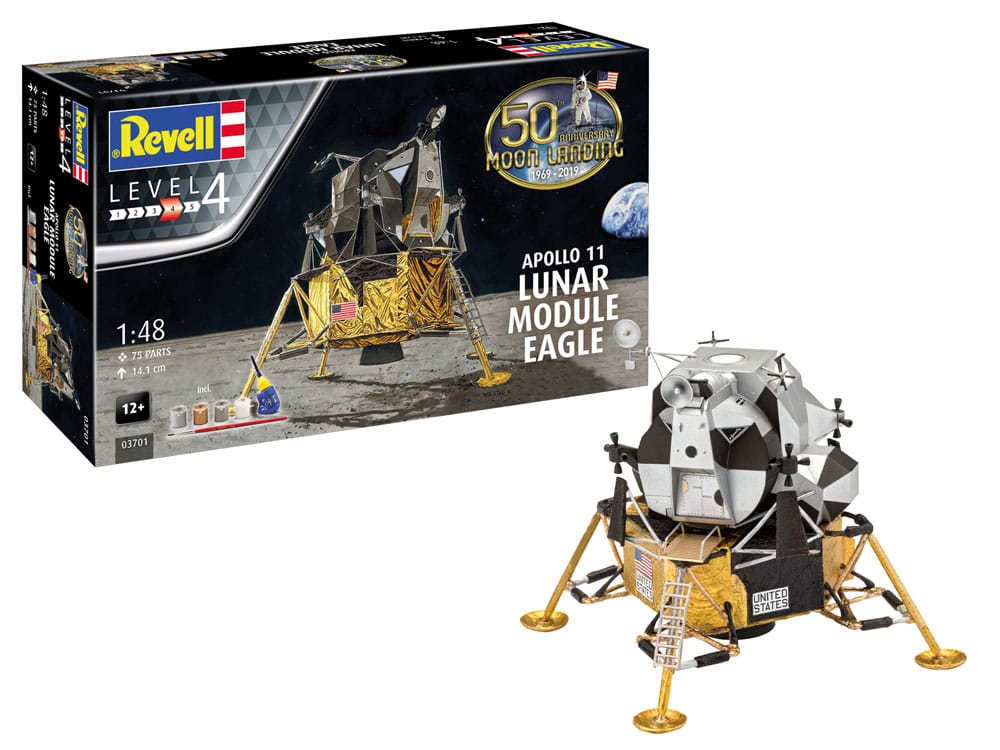 NASA Modellbausatz Geschenkset 1/48 Apollo 11 Lunar Module Eagle 14 cm