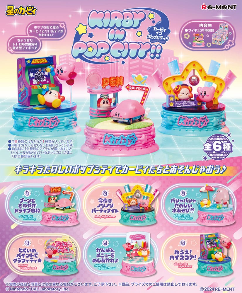 Kirby Minifiguren 6-er Pack Kirby in Pop City!!