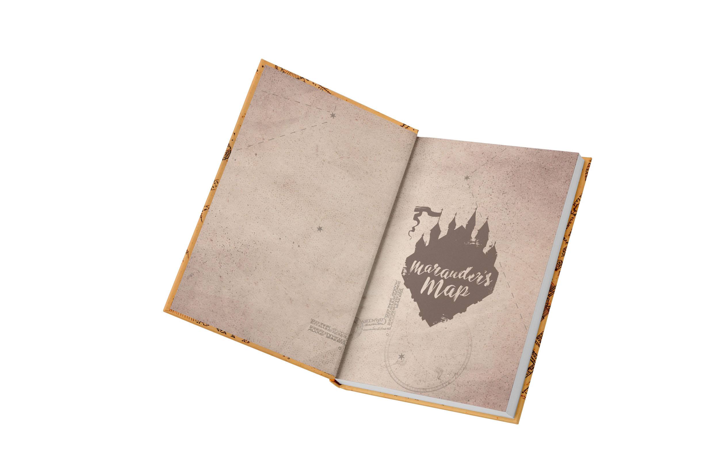 Harry Potter Notizbuch mit Leuchtfunktion Karte des Rumtreibers 