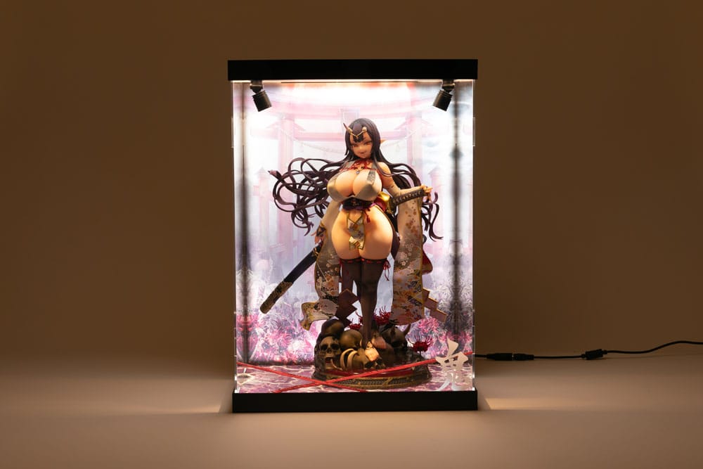 SHINSAI Acryl Display Case mit Beleuchtung Inbina Rasethuhime Saki M Edition 39 cm  