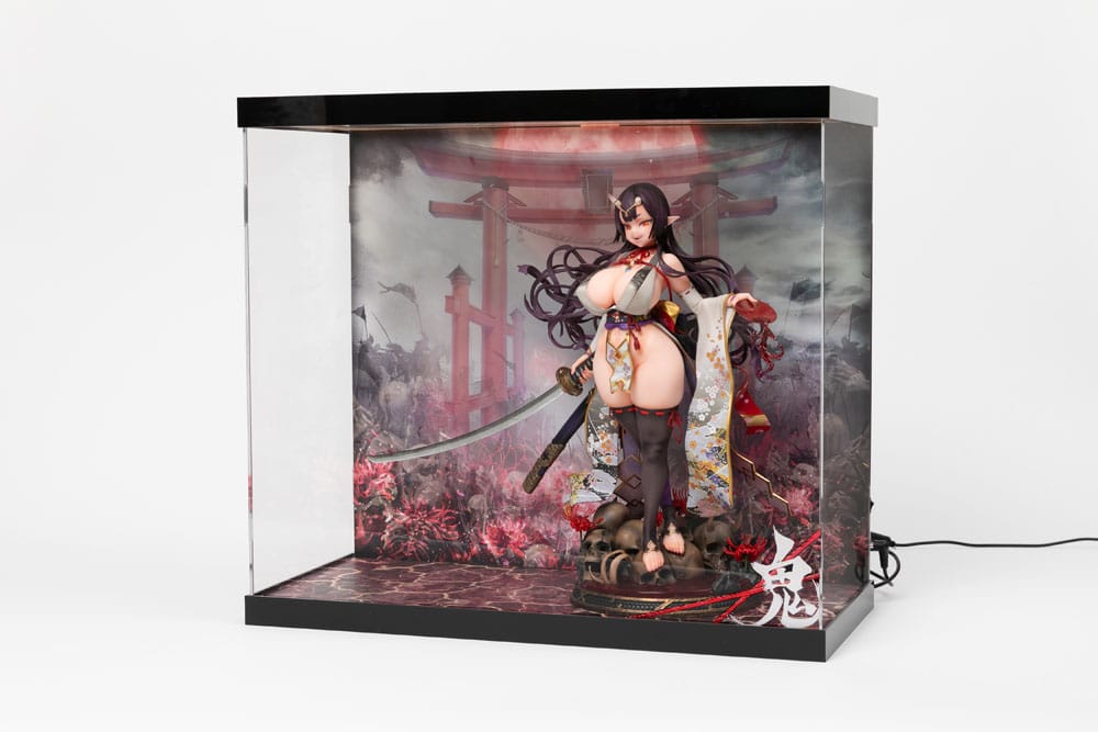 SHINSAI Acryl Display Case mit Beleuchtung Inbina Rasethuhime Saki 39 cm  