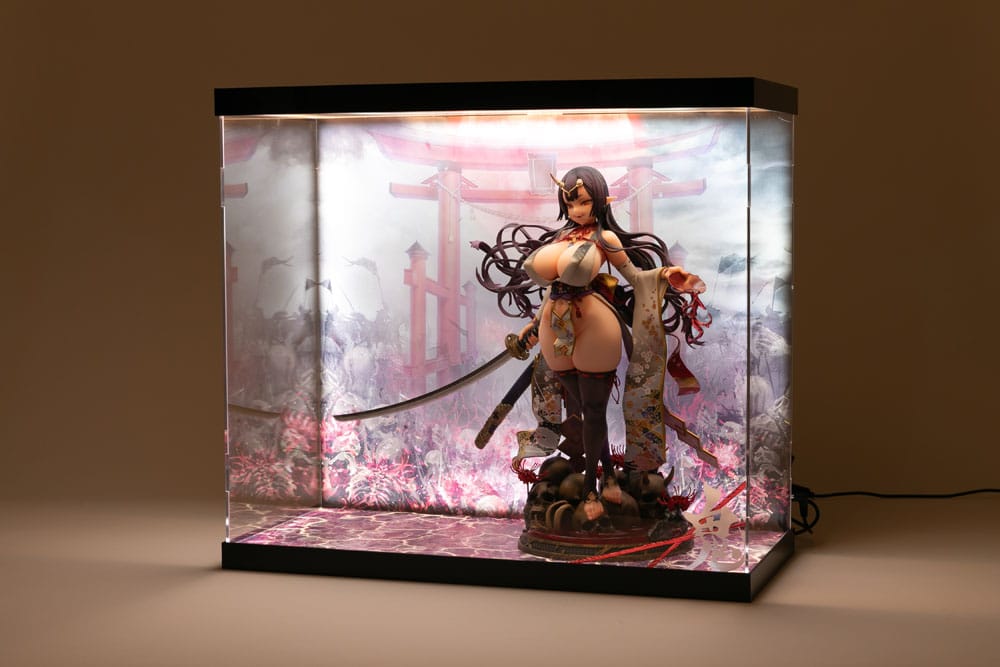 SHINSAI Acryl Display Case mit Beleuchtung Inbina Rasethuhime Saki 39 cm  