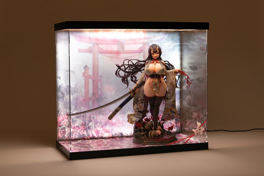 SHINSAI Acryl Display Case mit Beleuchtung Inbina Rasethuhime Saki 39 cm  