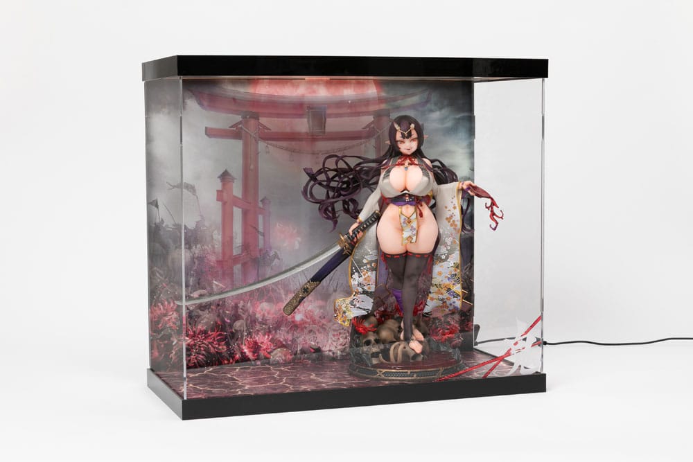 SHINSAI Acryl Display Case mit Beleuchtung Inbina Rasethuhime Saki 39 cm  