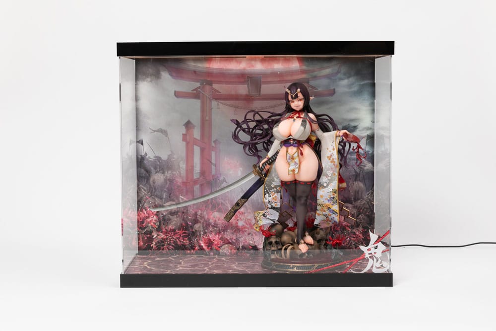 SHINSAI Acryl Display Case mit Beleuchtung Inbina Rasethuhime Saki 39 cm  