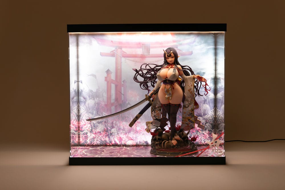 SHINSAI Acryl Display Case mit Beleuchtung Inbina Rasethuhime Saki 39 cm  