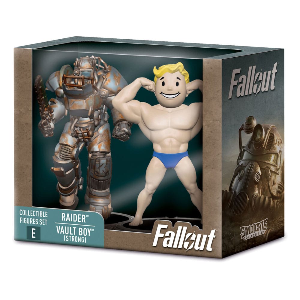 Fallout Minifiguren 2er-Pack Set E Raider & Vault Boy (Strong) 7 cm
