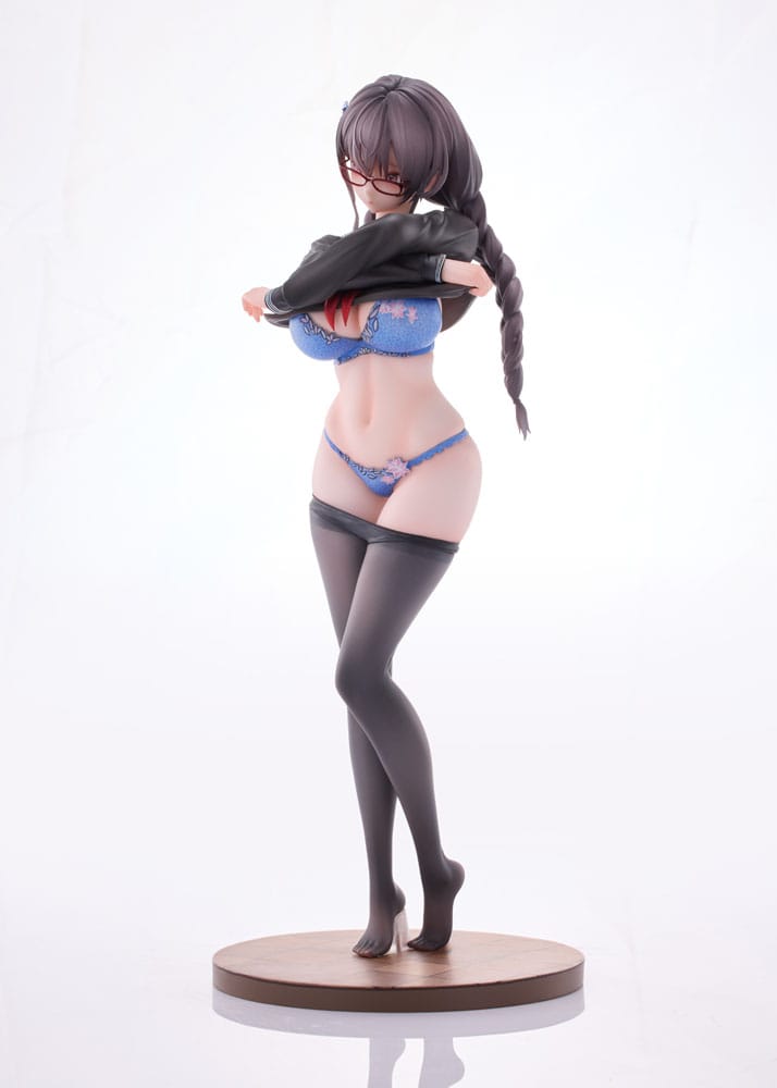 Original Character PVC Statue 1/6 Gap Glasses Girl Who Doesn't Want To Take Physical Education Class 28 cm