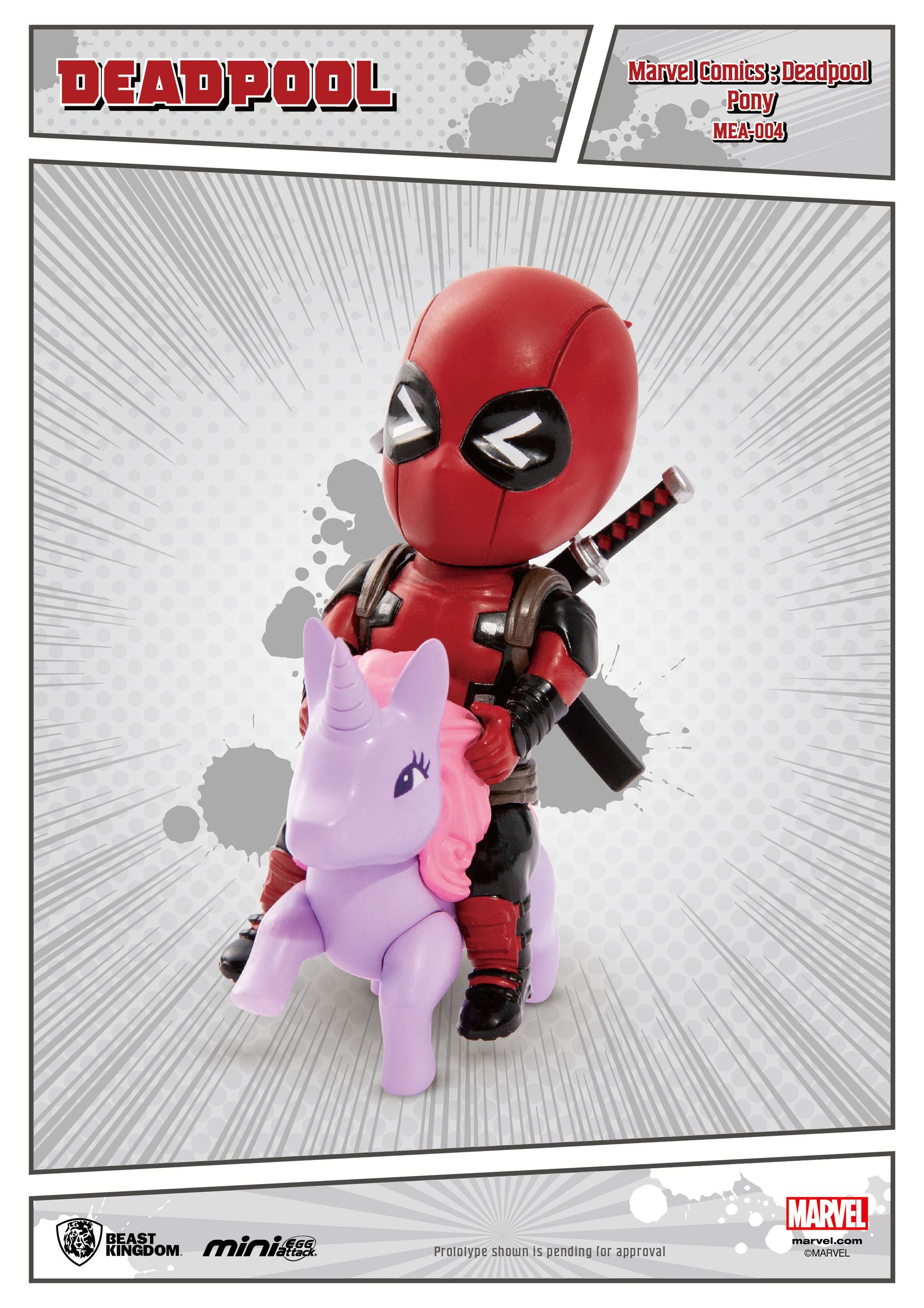 Marvel Comics Mini Egg Attack Figur Deadpool Pony 9 cm