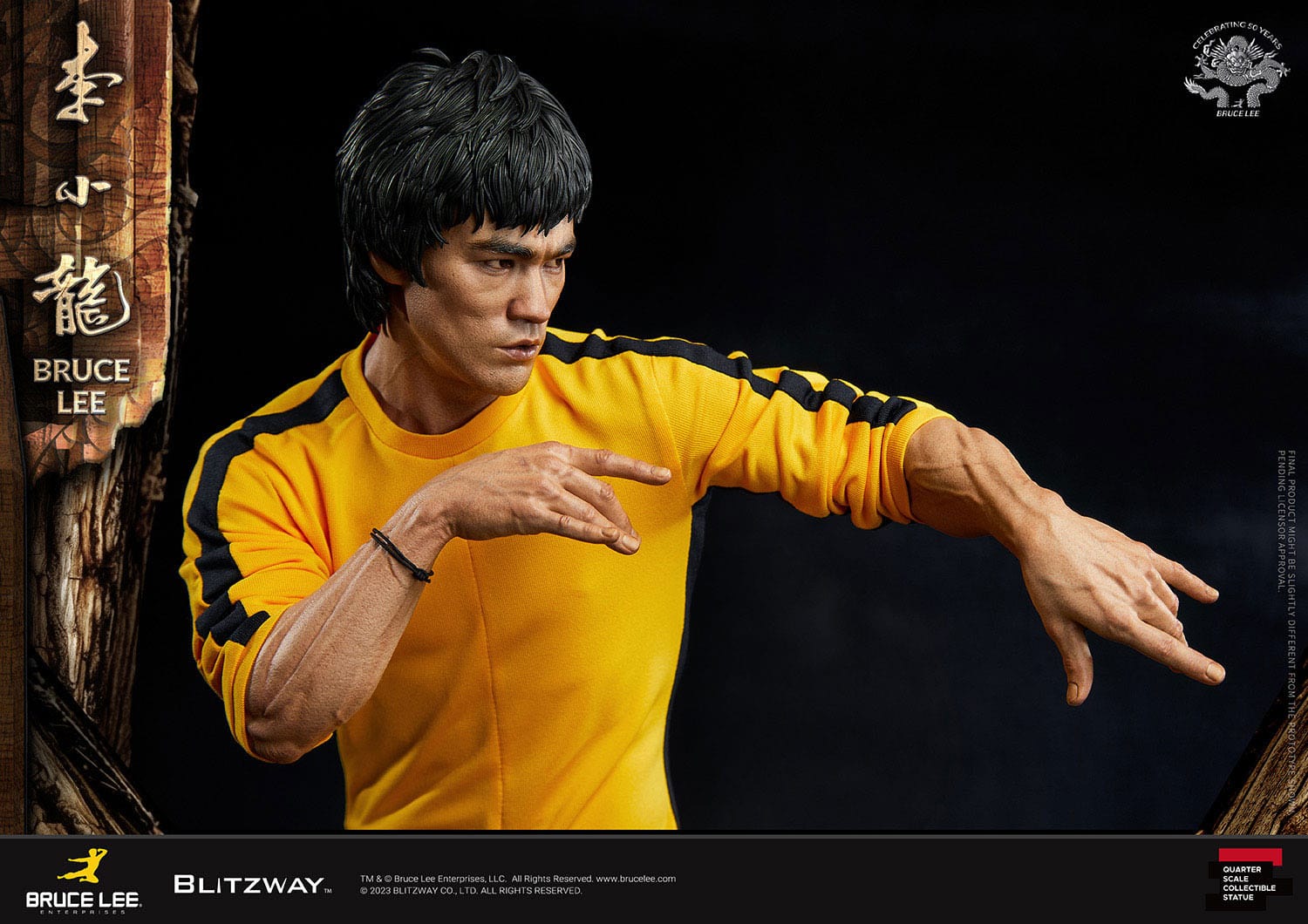 Bruce Lee Statue 1/4 50th Anniversary Tribute 55 cm