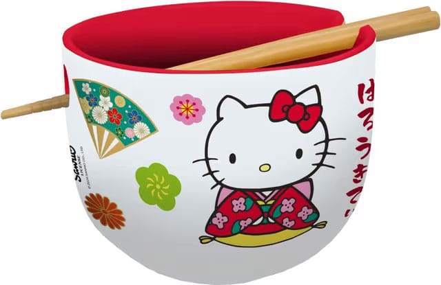 Sanrio Ramen-Schüssel mit Stäbchen Hello Kitty Japan
