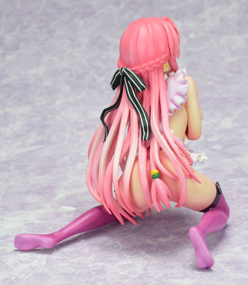 Kanojo x Kanojo x Kanojo Statue 1/6 Akina Orifushi Naked Apron Happy Ver. Purple Color 15 cm