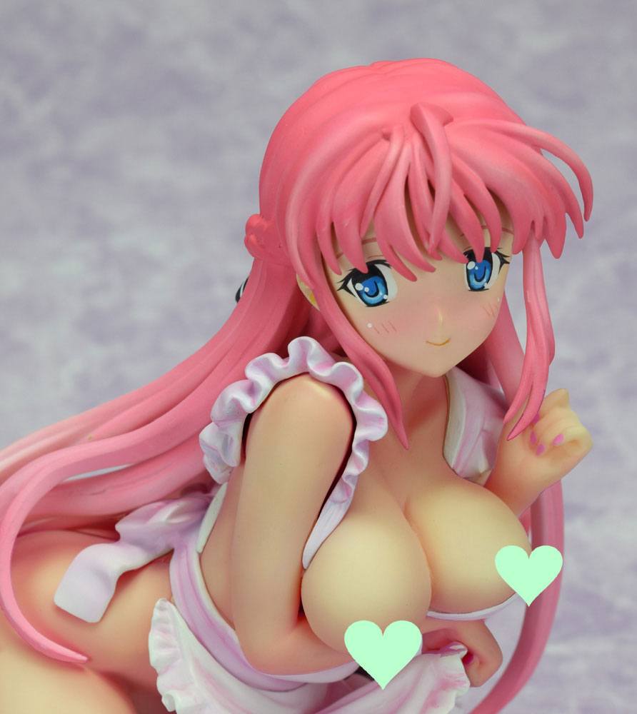 Kanojo x Kanojo x Kanojo Statue 1/6 Akina Orifushi Naked Apron Happy Ver. Purple Color 15 cm