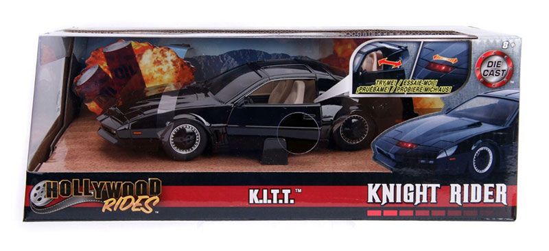 Knight Rider Diecast Modell 1/24 1982 Pontiac Firebird Knightrider KITT mit Leuchtfunktion
