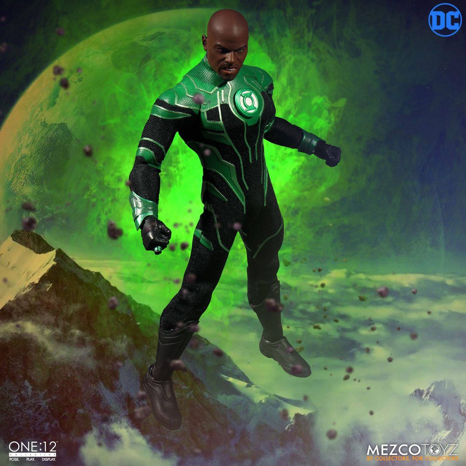 DC Comics Actionfigur mit Leuchtfunktion 1/12 John Stewart - The Green Lantern 17 cm