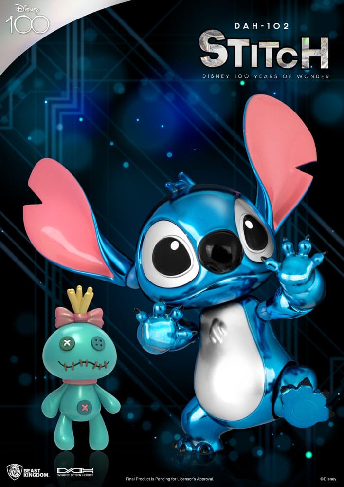 Disney 100 Years of Wonder Dynamic 8ction Heroes Actionfigur 1/9 Stitch (Lilo & Stitch) 16 cm
