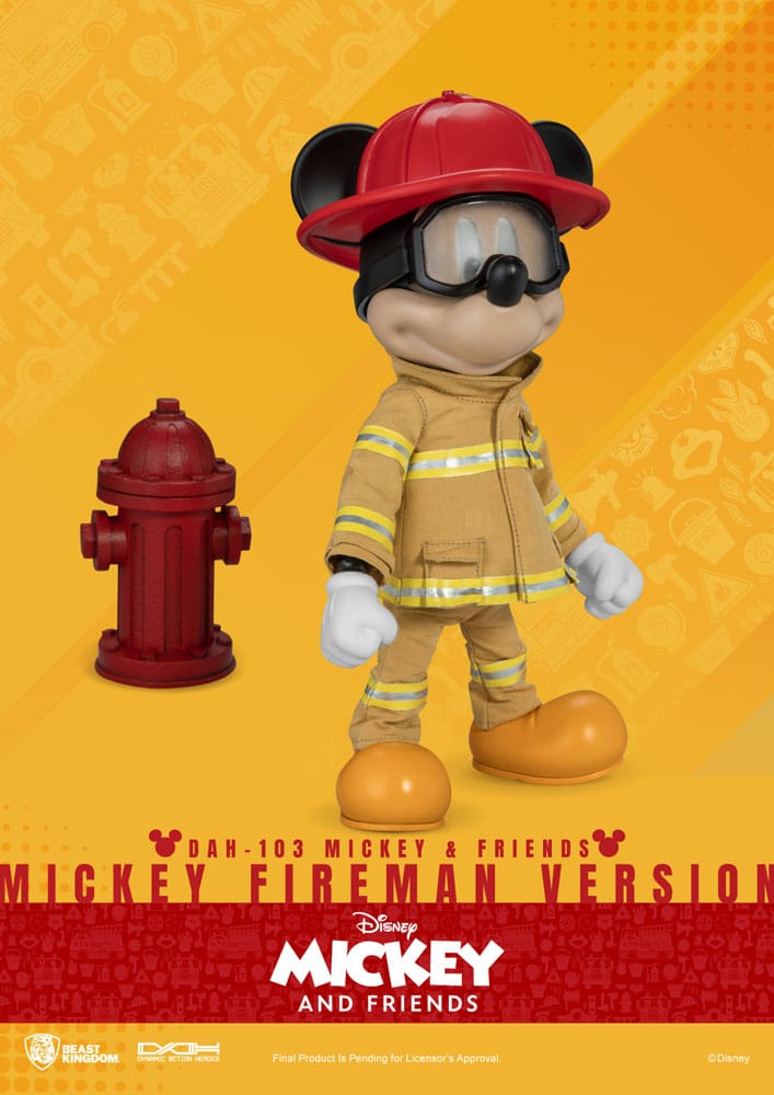Mickey & Friends Dynamic 8ction Heroes Actionfigur 1/9 Mickey Fireman Ver. 24 cm