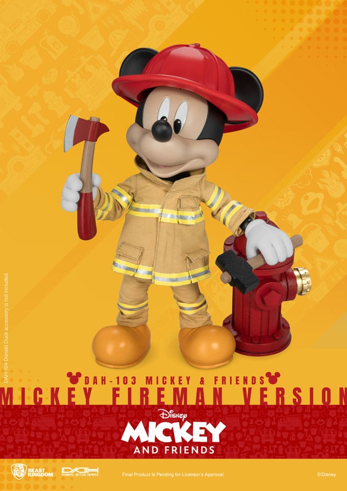 Mickey & Friends Dynamic 8ction Heroes Actionfigur 1/9 Mickey Fireman Ver. 24 cm