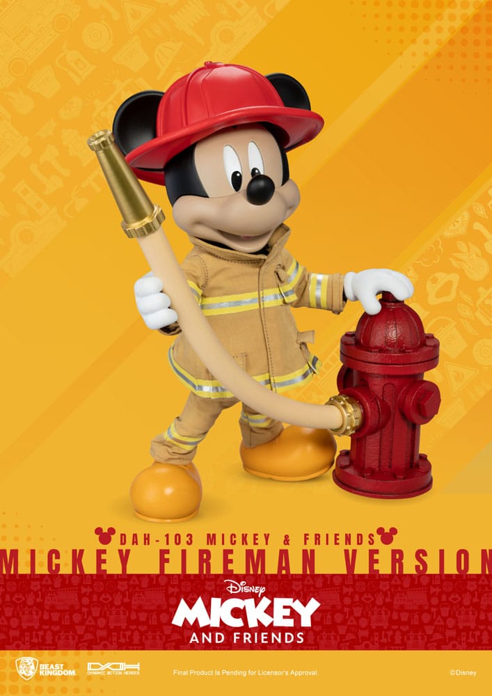 Mickey & Friends Dynamic 8ction Heroes Actionfigur 1/9 Mickey Fireman Ver. 24 cm