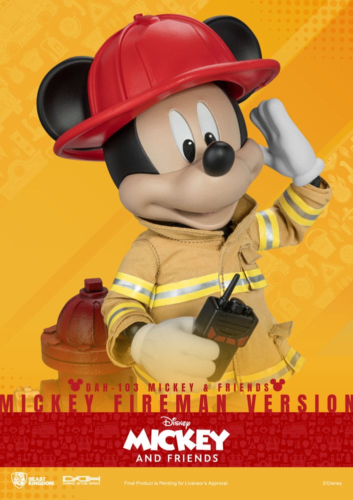 Mickey & Friends Dynamic 8ction Heroes Actionfigur 1/9 Mickey Fireman Ver. 24 cm