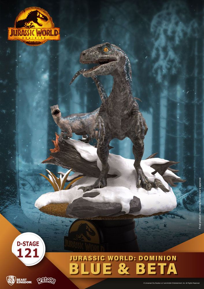 Jurassic World: Ein neues Zeitalter D-Stage PVC Diorama Blue & Beta 13 cm