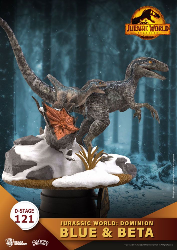 Jurassic World: Ein neues Zeitalter D-Stage PVC Diorama Blue & Beta 13 cm