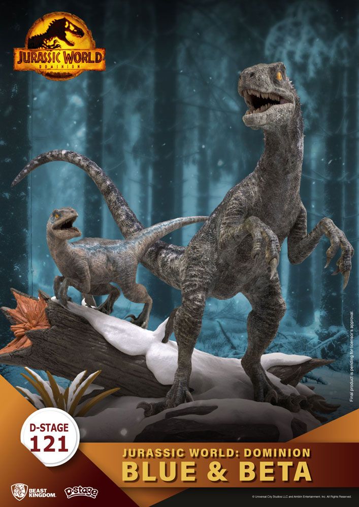 Jurassic World: Ein neues Zeitalter D-Stage PVC Diorama Blue & Beta 13 cm