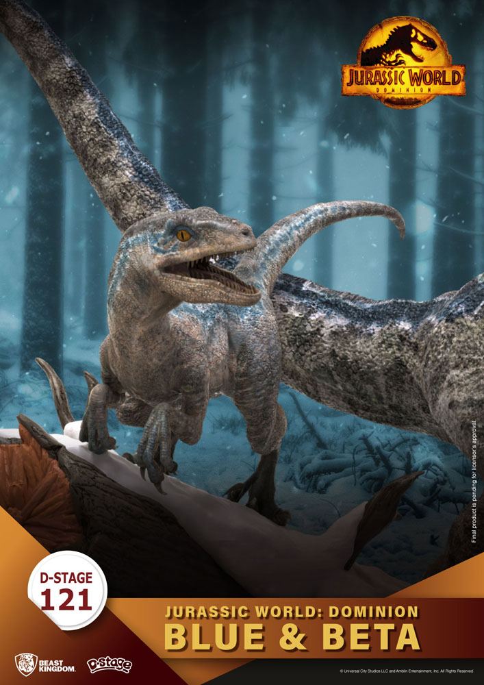 Jurassic World: Ein neues Zeitalter D-Stage PVC Diorama Blue & Beta 13 cm