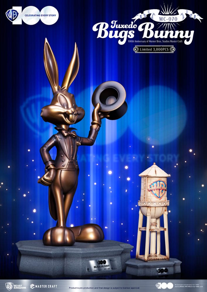 Looney Tunes 100th anniversary of Warner Bros. Studios Master Craft Statue Tuxedo Bugs Bunny 46 cm
