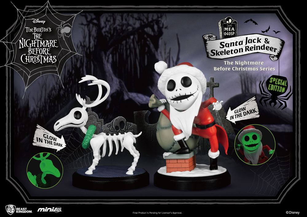 Nightmare Before Christmas Mini Egg Attack Figuren 2er-Pack Santa Jack & Skeleton Reindeer 8 cm