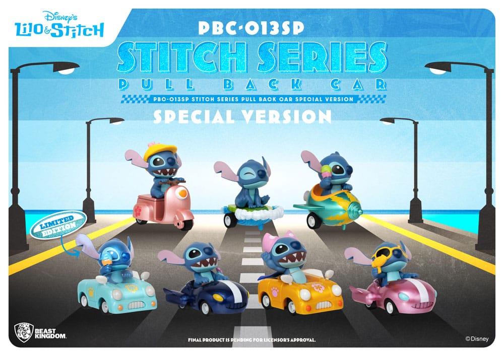 Lilo & Stitch Pull Back Car Series Rückzug-Autos Blind Box 6er-Pack Special Edition