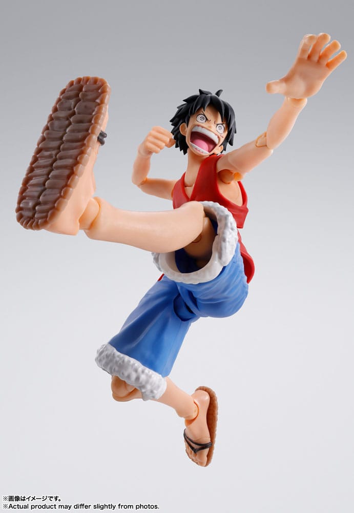 One Piece S.H. Figuarts Actionfigur Monkey D. Ruffy Romance Dawn 15 cm