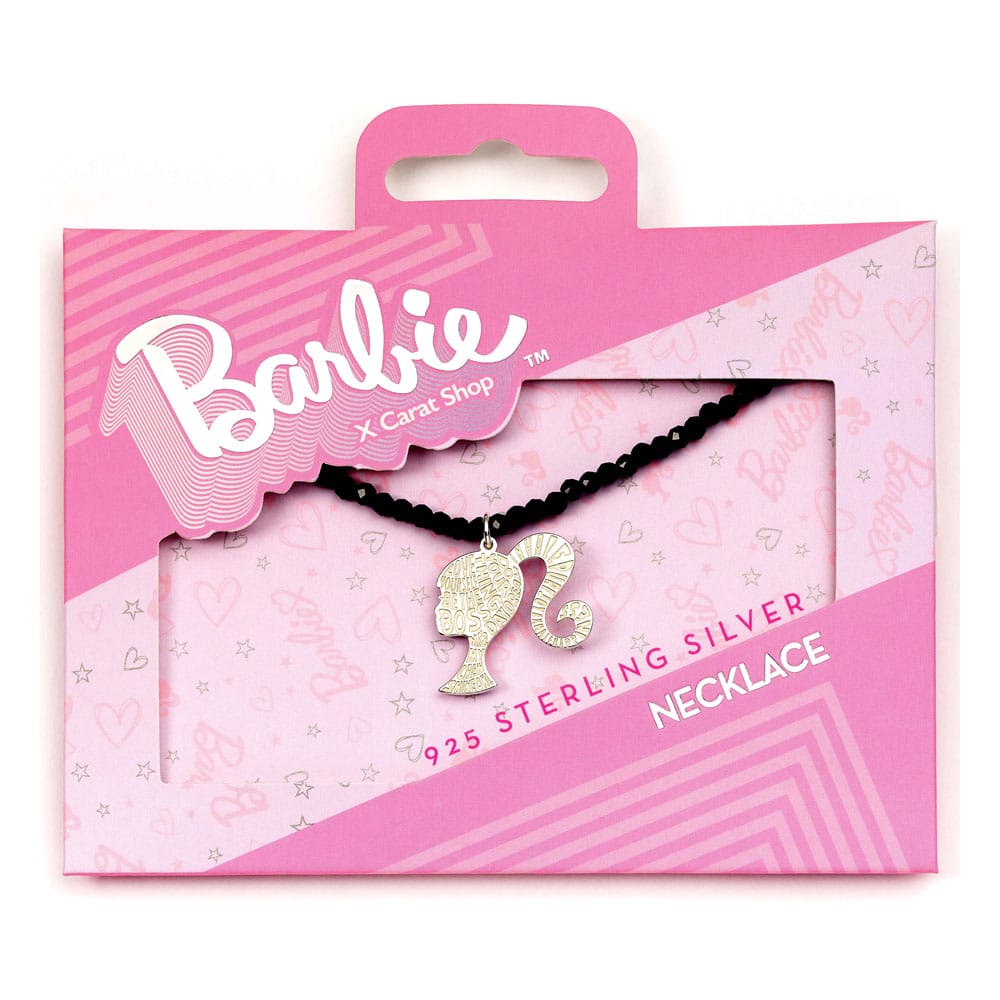 Barbie Halskette & Anhänger Silhouette on Black Onyx Bead (Sterling Silber)