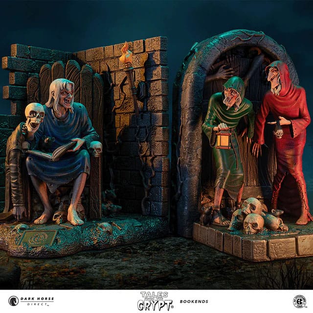 Geschichten aus der Gruft Buchstützen Crypt-Keeper, Vault-Keeper & The Old Witch 21 cm