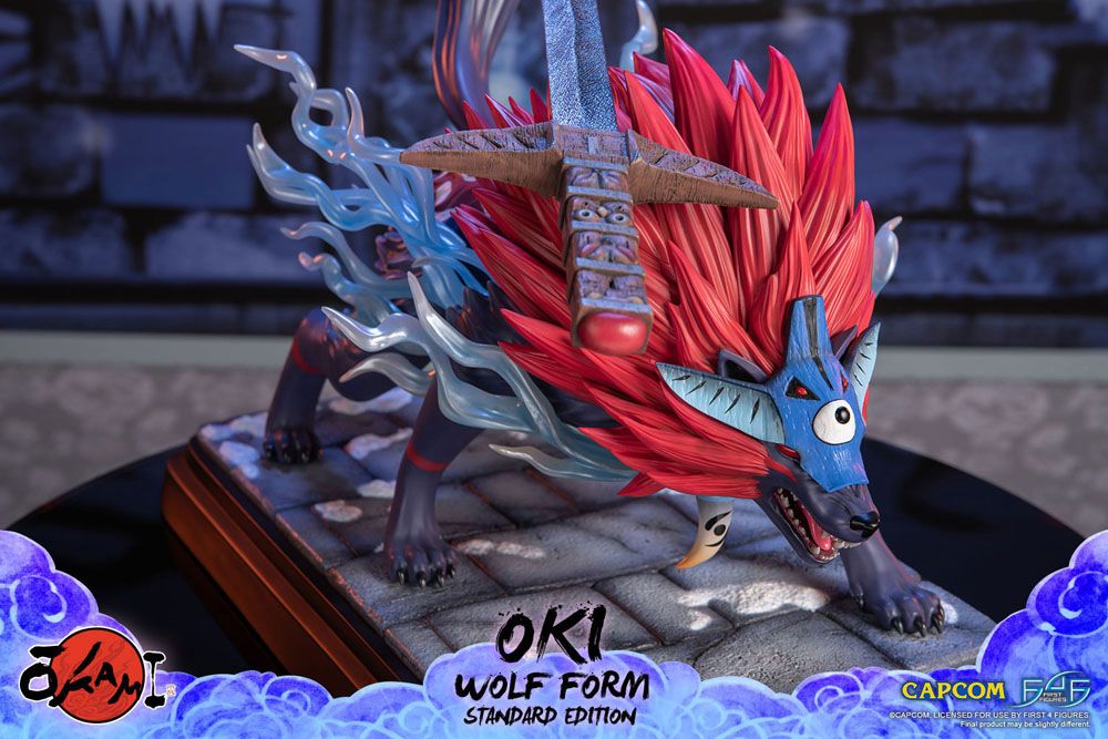 Okami Statue Oki (Wolf Form) 35 cm