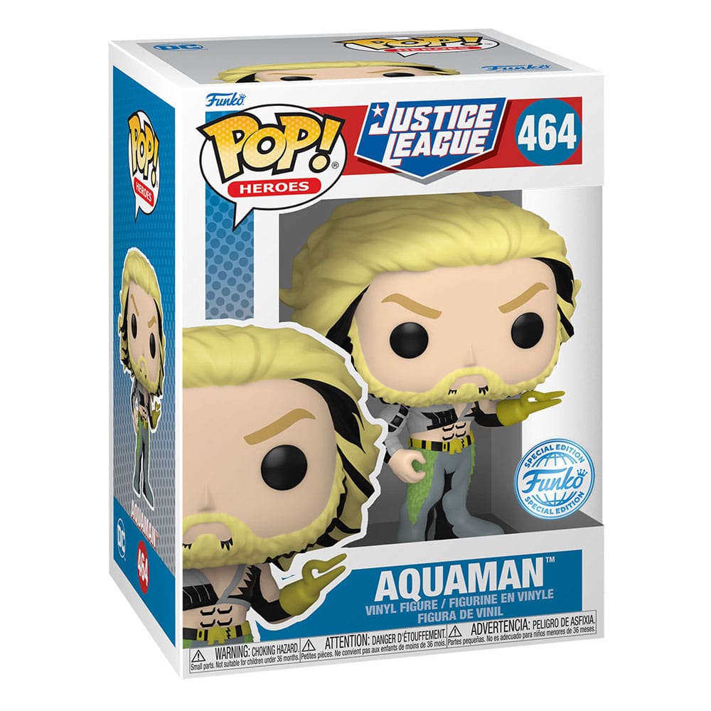DC Comics POP Heroes Vinyl Figur JL Comic Aquaman 9 cm