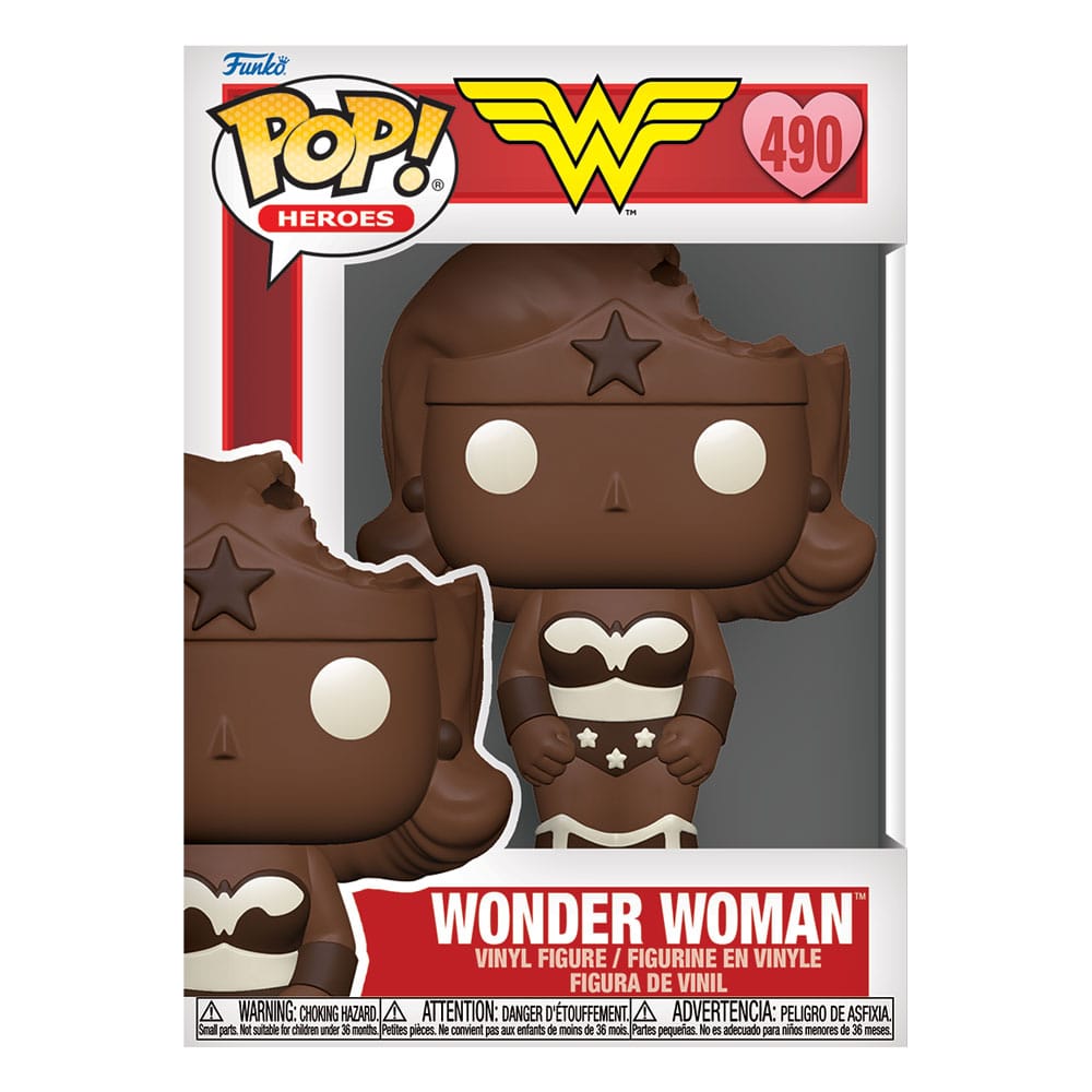 DC Valentines POP! Heroes Vinyl Figur Wonder Woman (Val Choc) 9 cm