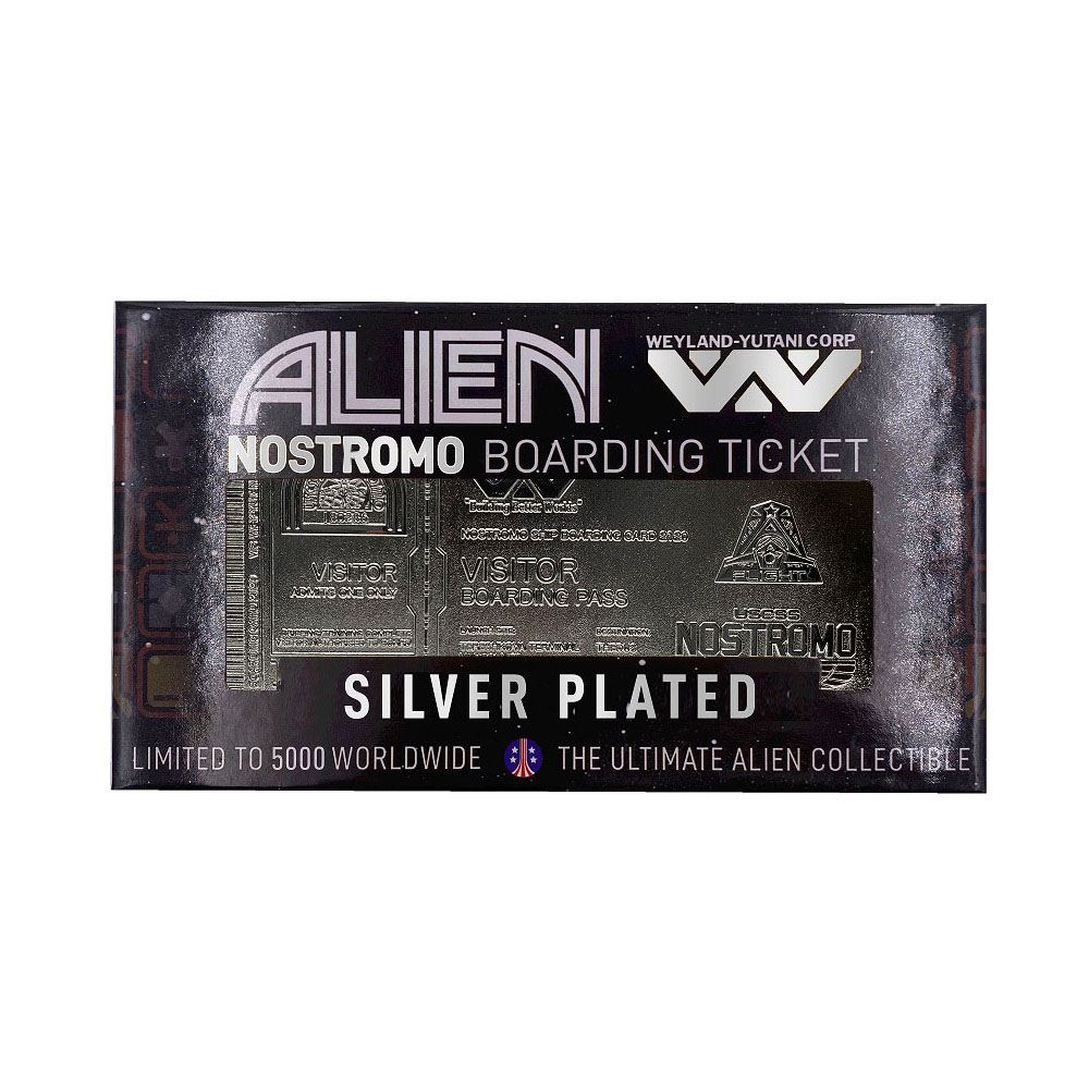 Alien Replik Nostromo Ticket Limited Edition (versilbert)