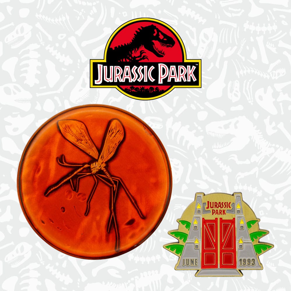Jurassic Park Ansteck-Pin und Medaillen Set Limited Edition